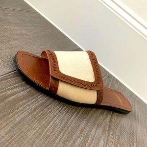 J.Crew  Natural Canvas Framed Slide